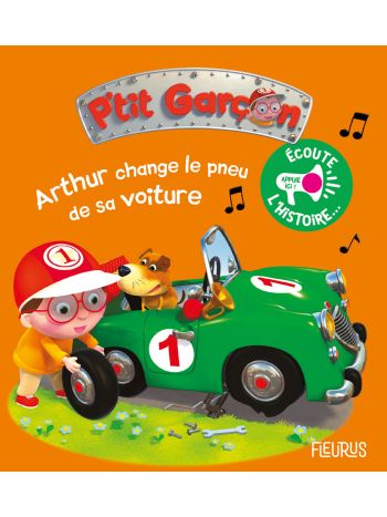 Arthur change le pneu de sa voiture