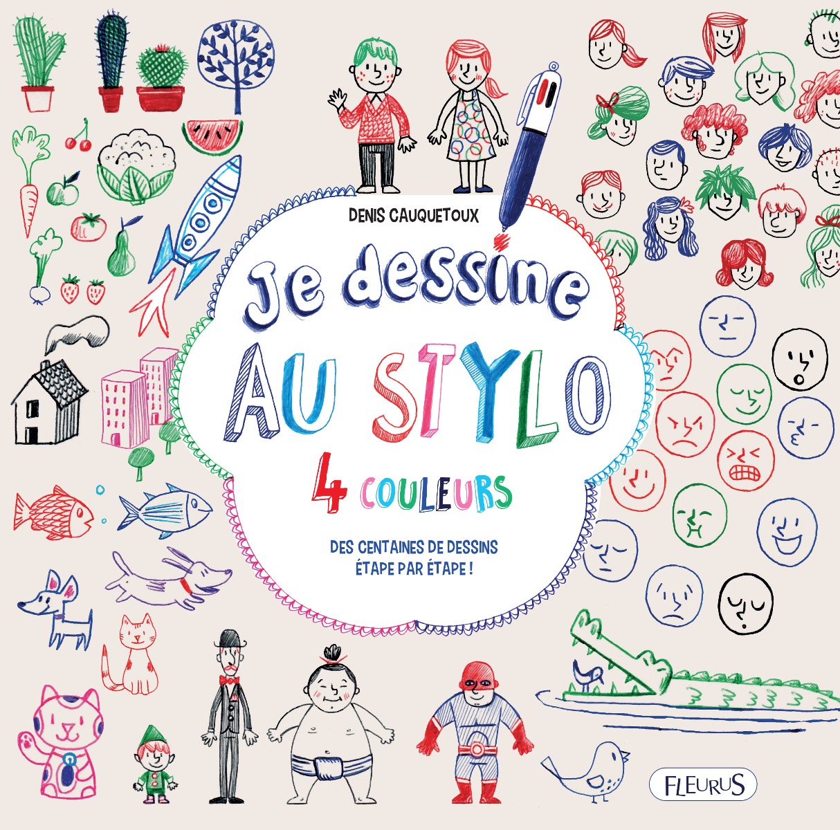 Couverture Je dessine au stylo 4 couleurs 