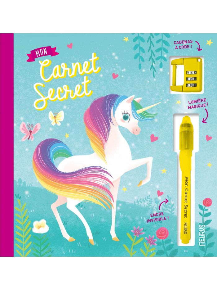 Mon carnet secret Licorne - Set papeterie AUZOU Editions : Chez  Rentreediscount Fournitures scolaires