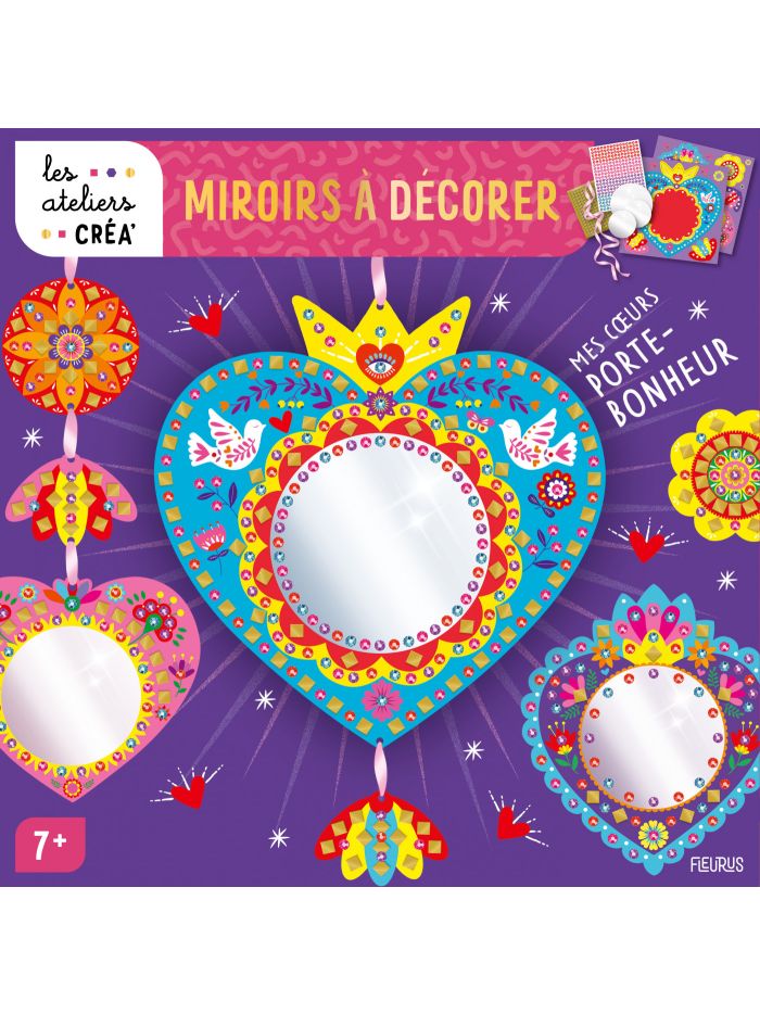 Miroirs à décorer – Cœurs porte-bonheur